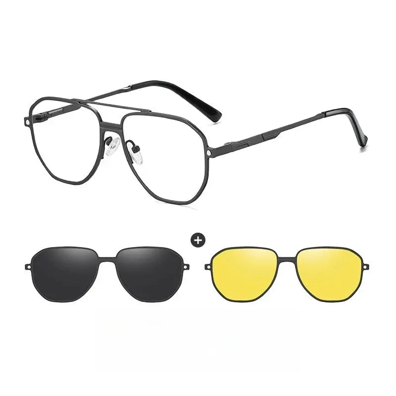 Women's Full Rim Alloy Double Bridge Clip-On Prescription Glasses 70371 — view 5 | Rx Spectacle