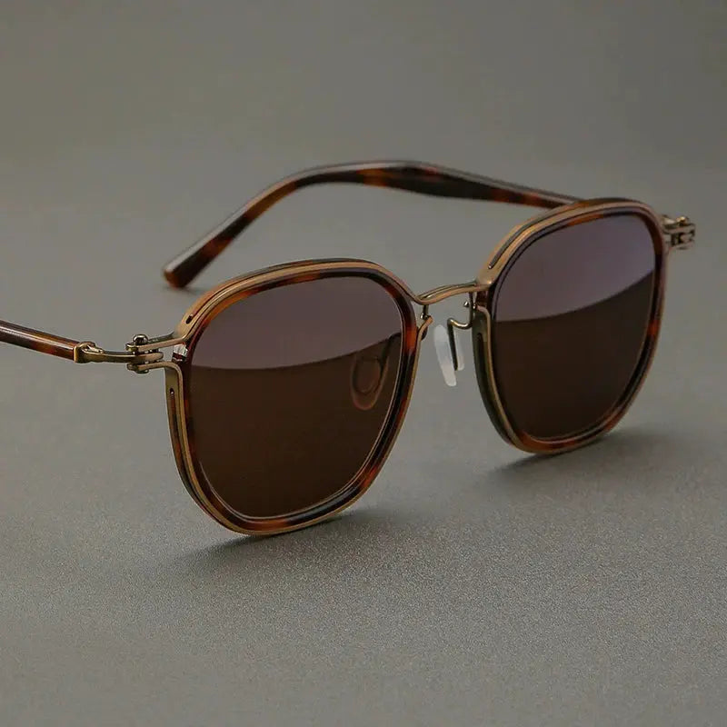 Men's Square Full Rim Titanium Oversized Prescription Glasses 58654 — view 1 | Rx Spectacle