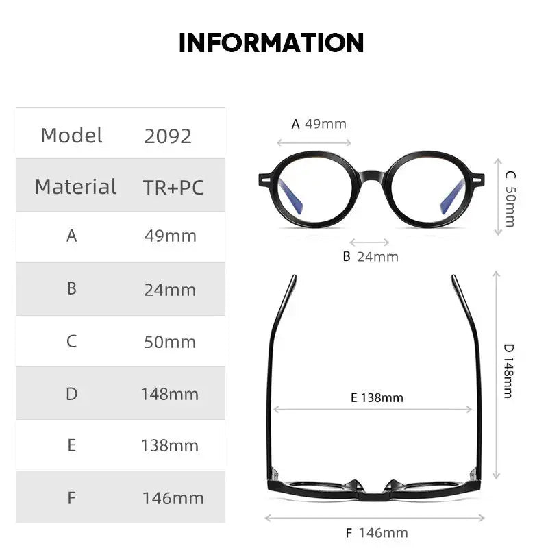Unisex Oval Full Rim Acetate Reading Glasses 2092 — view 4 | Rx Spectacle