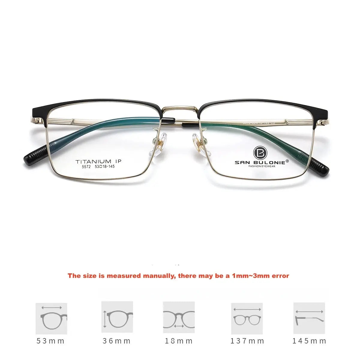 Women's Polygon Full Rim Titanium Prescription Glasses 365572 — view 6 | Rx Spectacle