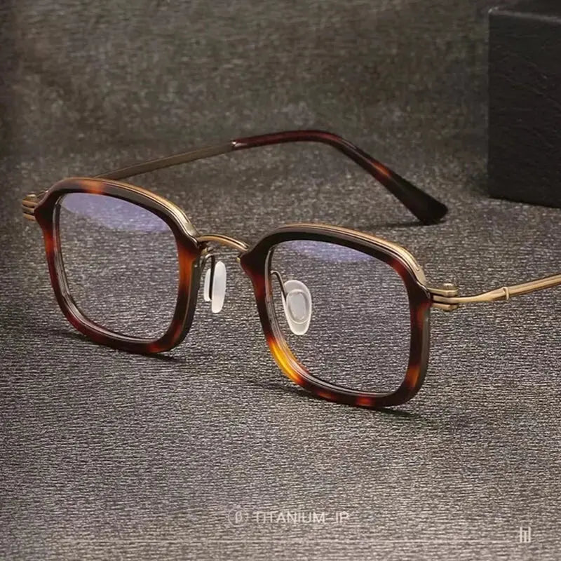 Unisex Square Full Rim Titanium Oversized Prescription Glasses 95869 — view 1 | Rx Spectacle
