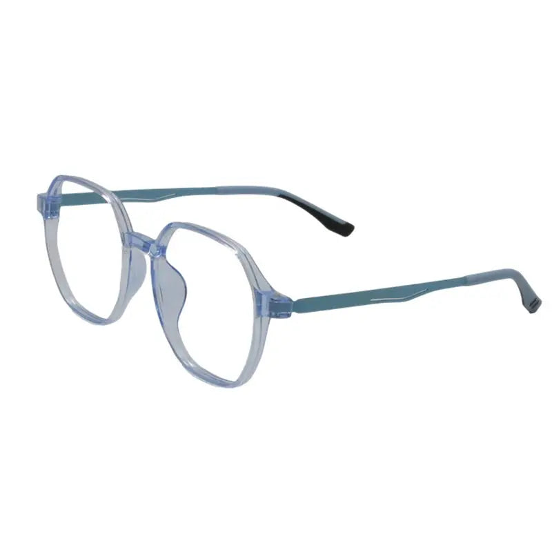 Unisex Polygon Full Rim Titanium Prescription Glasses 256883 — view 4 | Rx Spectacle