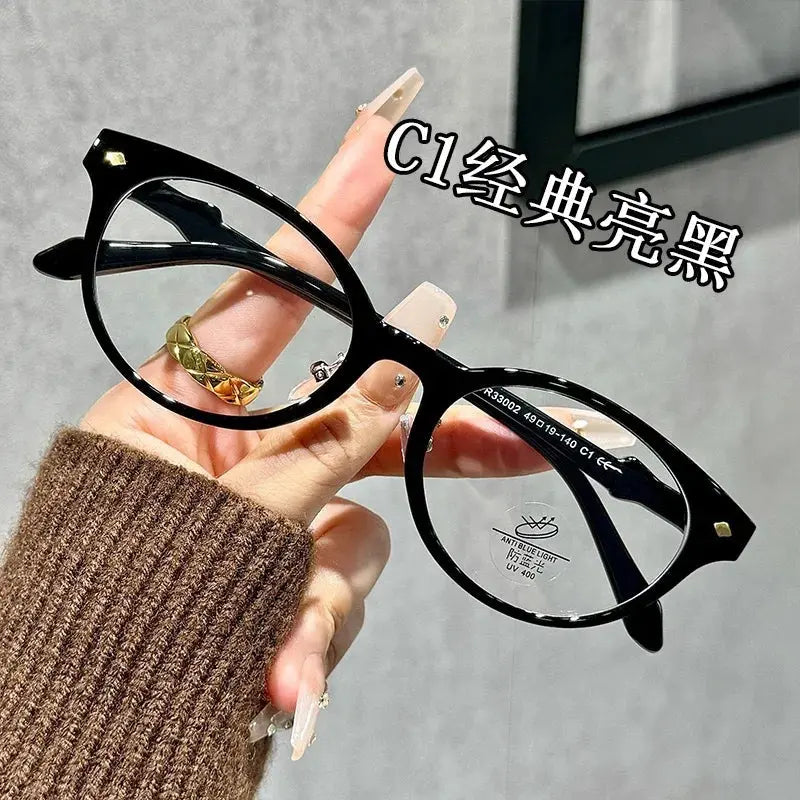 Women's Round Full Rim Titanium Prescription Glasses 33002 — view 4 | Rx Spectacle