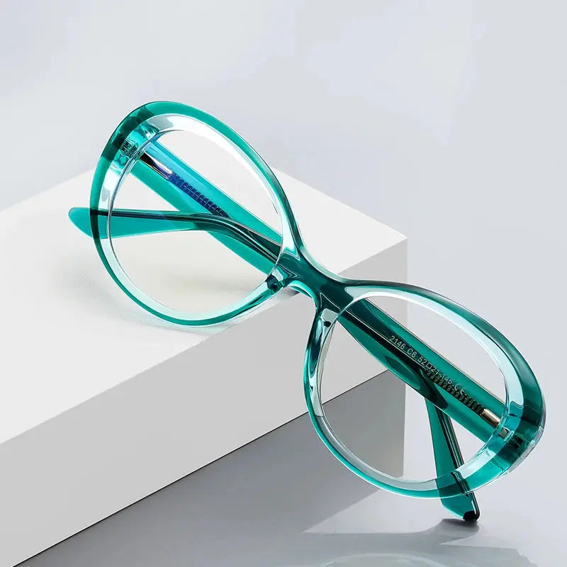 Women's Oval Full Rim TR90 Prescription Glasses J2146 — view 4 | Rx Spectacle