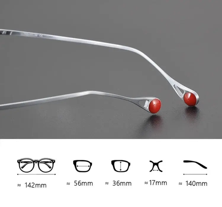 Men's Browline Semi-Rimless Titanium Prescription Glasses 195113 — view 2 | Rx Spectacle