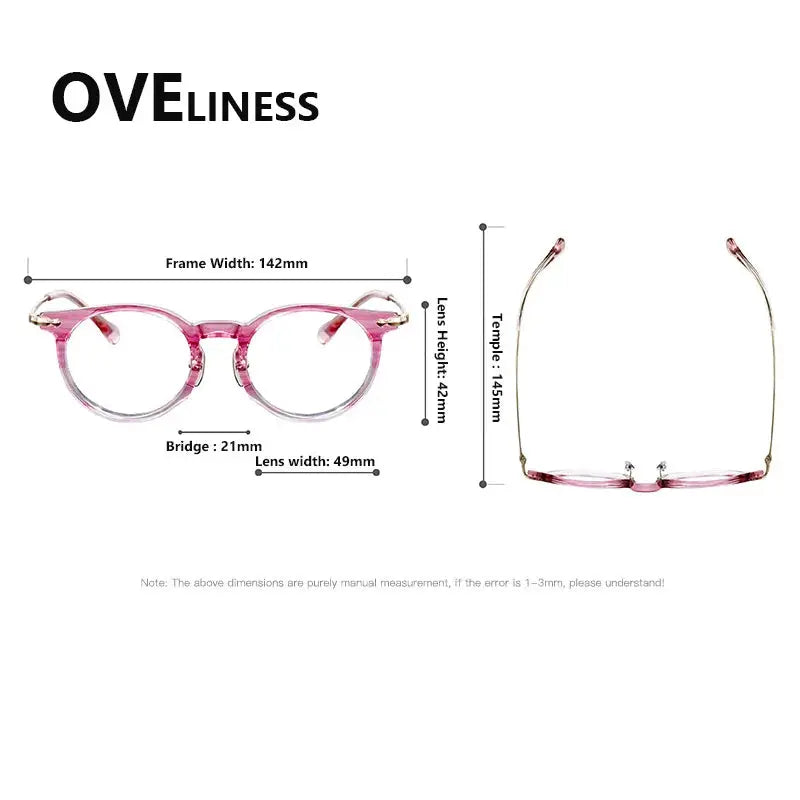 Unisex Round Full Rim Titanium Prescription Glasses 926025 — view 2 | Rx Spectacle