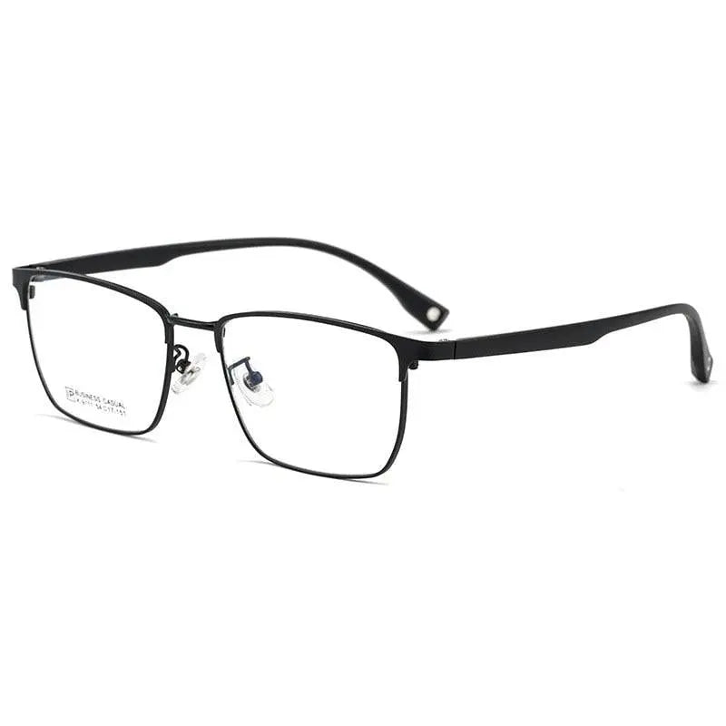 Men's Square Full Rim Titanium Prescription Glasses K9111 — view 5 | Rx Spectacle