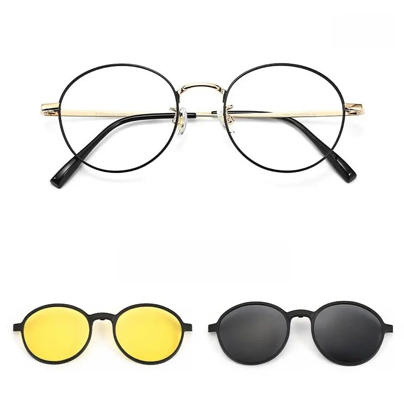 Women's Round Full Rim TR90 Clip-On Prescription Glasses 50117 — view 6 | Rx Spectacle