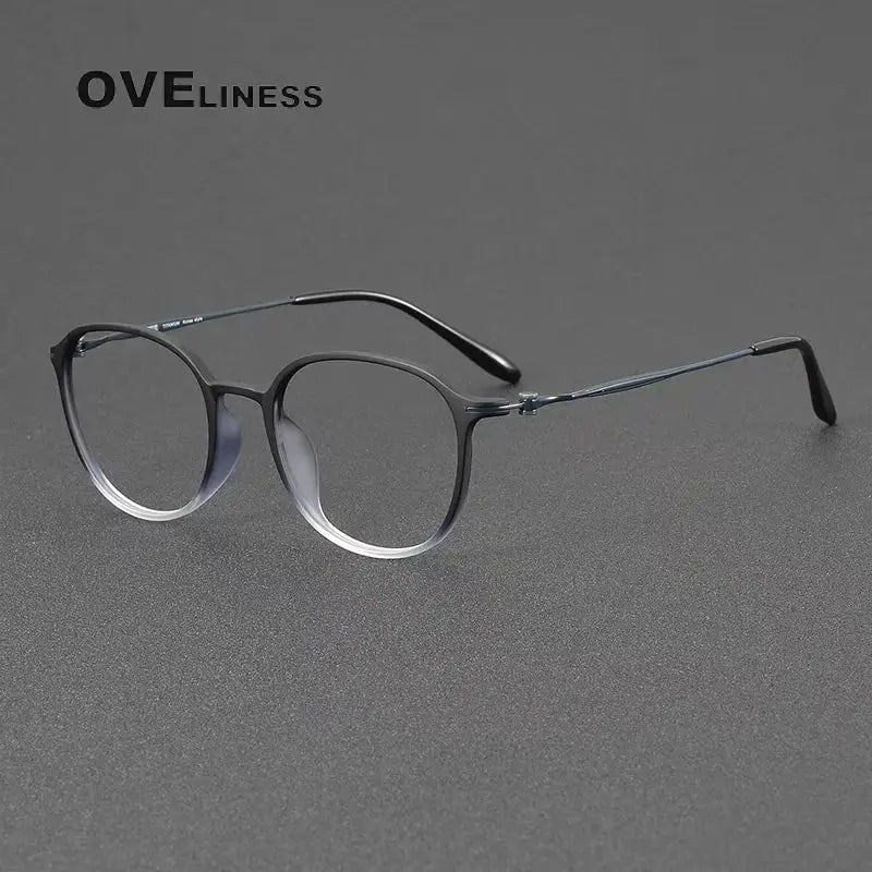 Women's Oval Full Rim Titanium Prescription Glasses 88666 — view 7 | Rx Spectacle