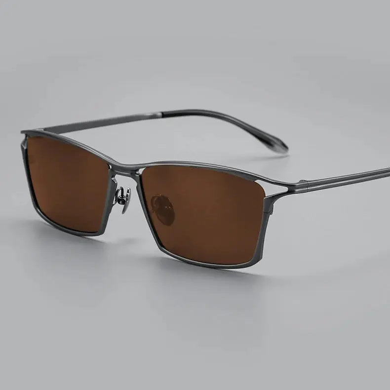 Men's Square Full Rim Titanium Oversized Prescription Glasses 366885 — view 8 | Rx Spectacle