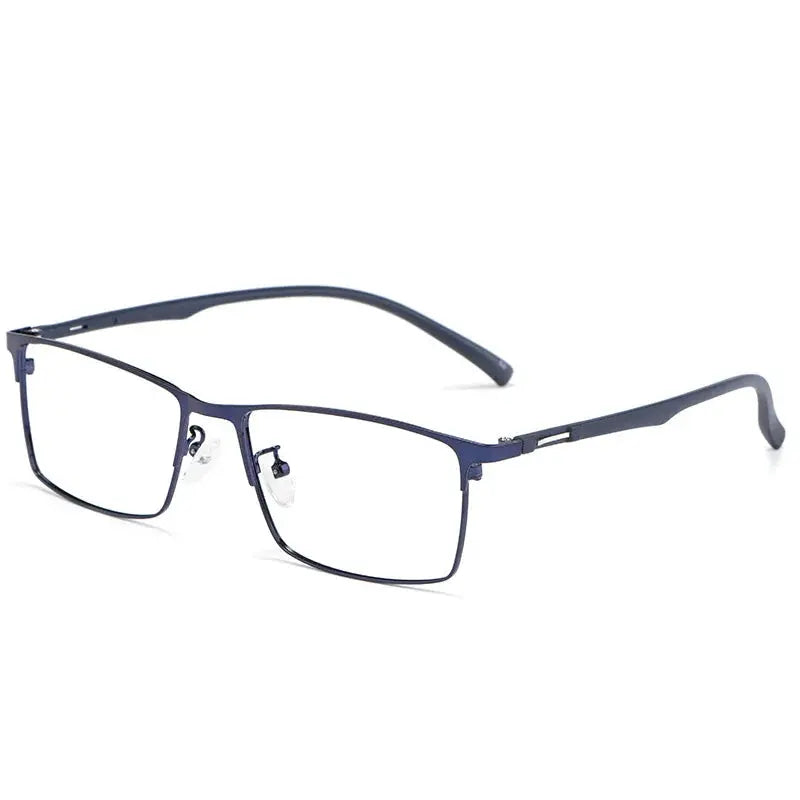 Unisex Square Full Rim Titanium Prescription Glasses 89028 — view 4 | Rx Spectacle