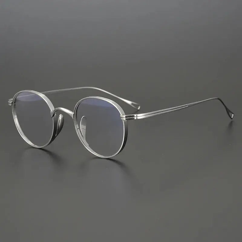 Unisex Oval Full Rim Titanium Prescription Glasses 77113 — view 5 | Rx Spectacle