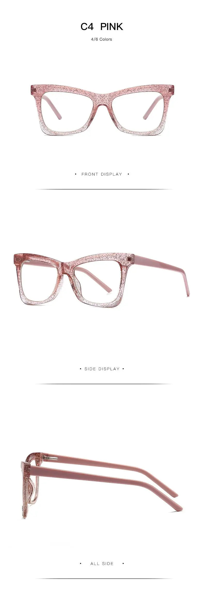 Women's Cat Eye Full Rim Titanium Prescription Glasses 2042 — view 16 | Rx Spectacle