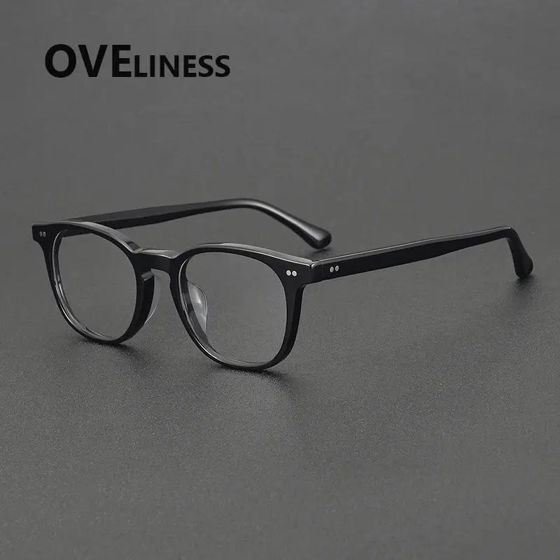 Unisex Oval Full Rim Acetate Prescription Glasses 78096 — view 4 | Rx Spectacle