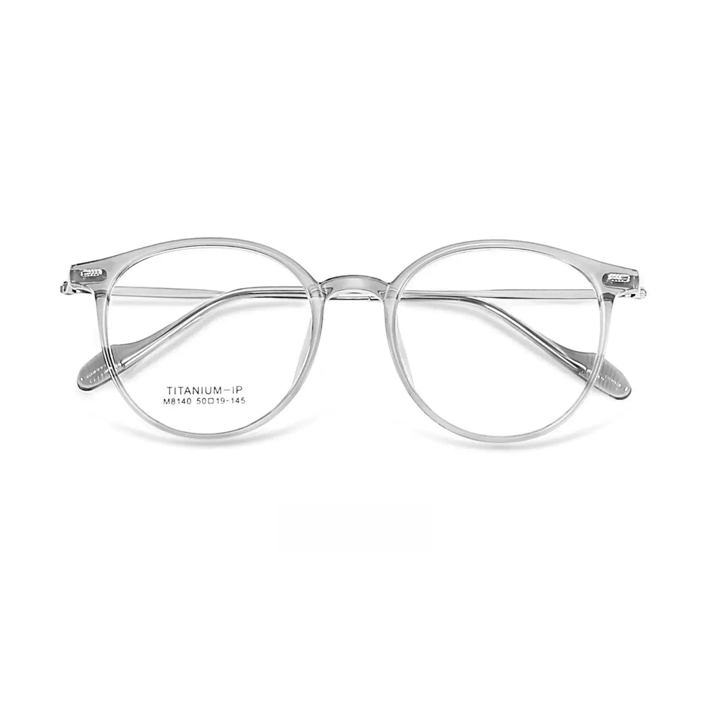 Men's Round Full Rim Titanium Prescription Glasses M8140 — view 10 | Rx Spectacle