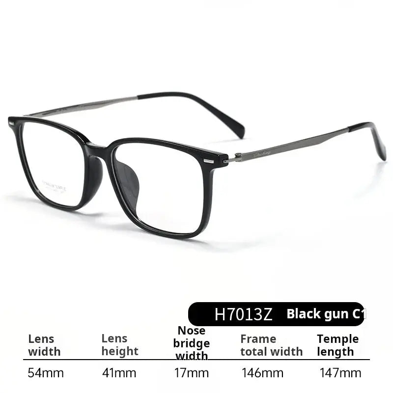 Unisex Square Full Rim Titanium Prescription Glasses 77013 — view 5 | Rx Spectacle