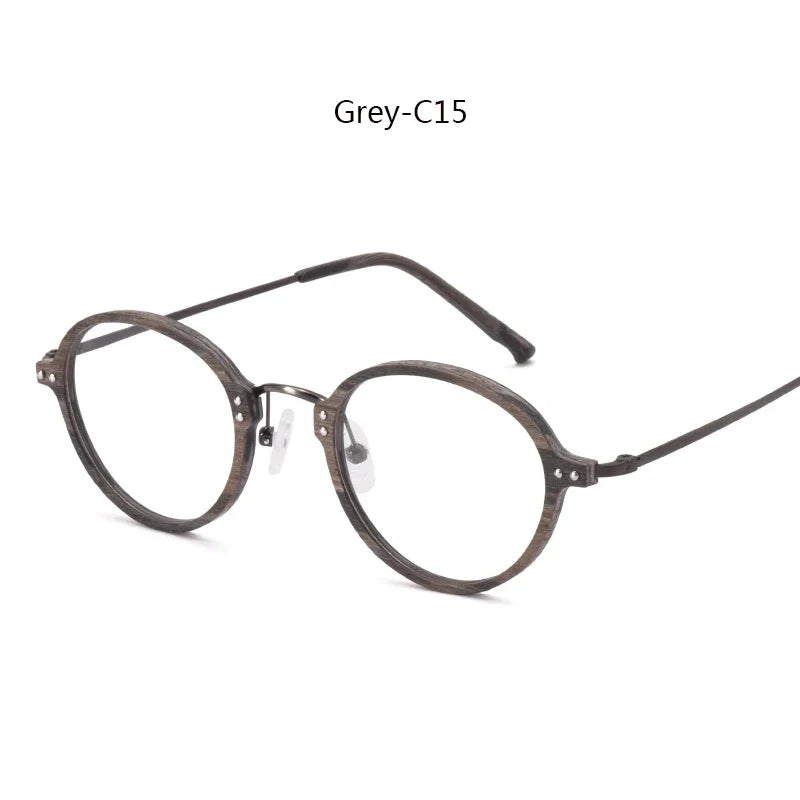 Women's Round Full Rim Titanium Prescription Glasses 810300 — view 3 | Rx Spectacle