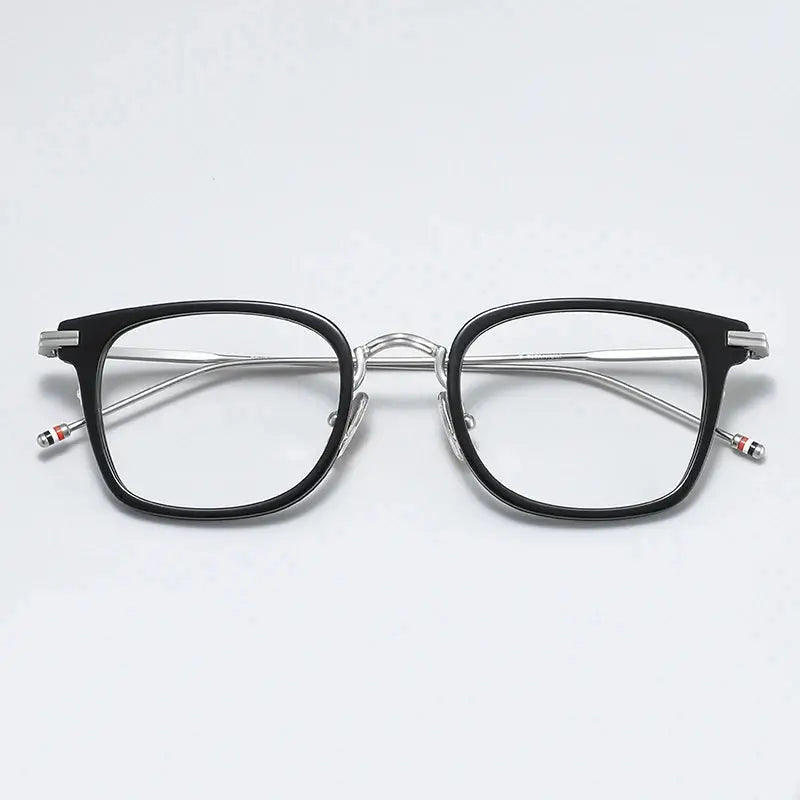 Unisex Square Full Rim Alloy Prescription Glasses Bmt905 — view 5 | Rx Spectacle