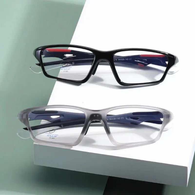 Men's Rectangular Full Rim Plastic Prescription Glasses 81278 — view 16 | Rx Spectacle