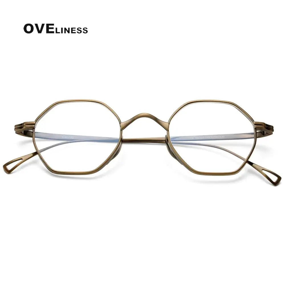 Unisex Polygon Full Rim Titanium Prescription Glasses 369152 — view 6 | Rx Spectacle