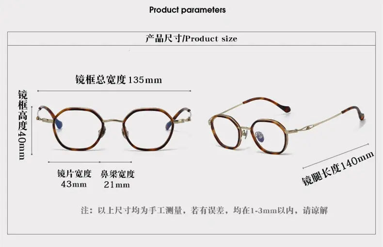 Women's Polygon Full Rim Titanium Prescription Glasses 636893 — view 2 | Rx Spectacle