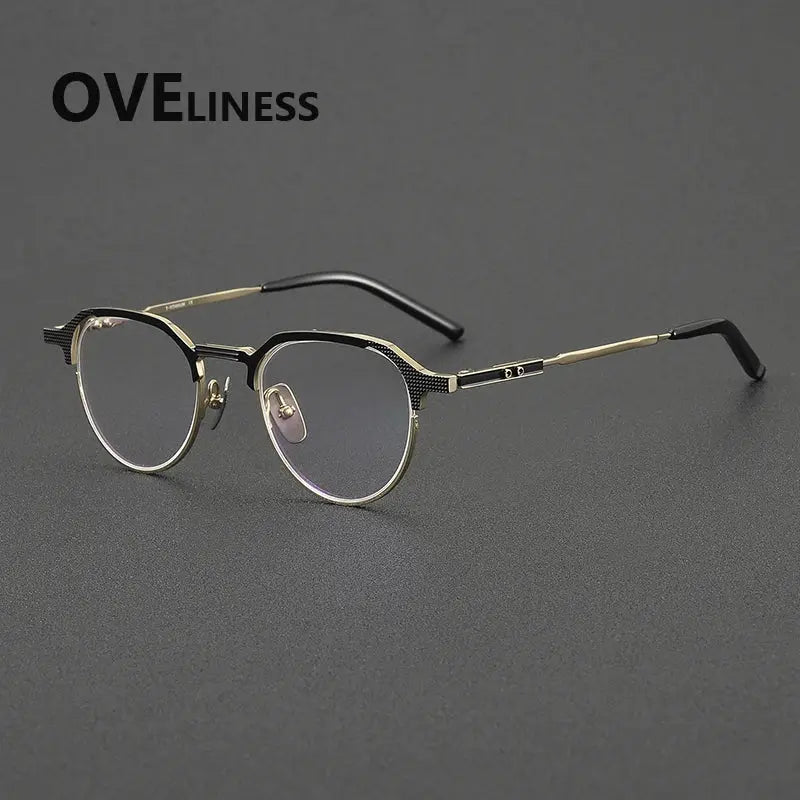 Unisex Oval Full Rim Titanium Prescription Glasses 322033 — view 3 | Rx Spectacle