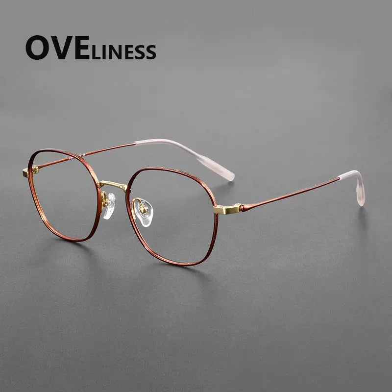 Women's Polygon Full Rim Titanium Prescription Glasses 381028 — view 6 | Rx Spectacle