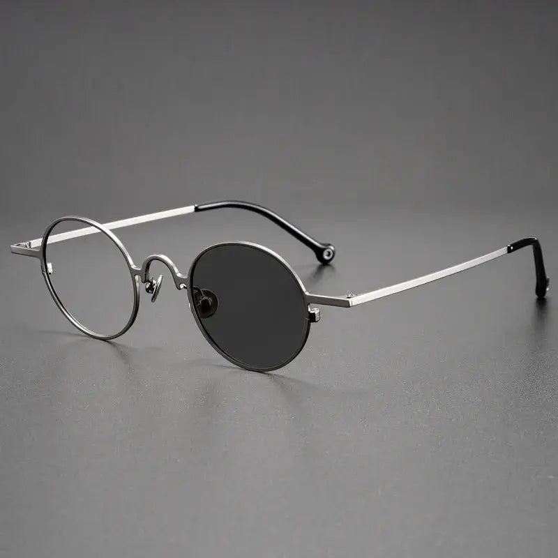 Unisex Round Full Rim Titanium Reading Glasses K080 — view 13 | Rx Spectacle