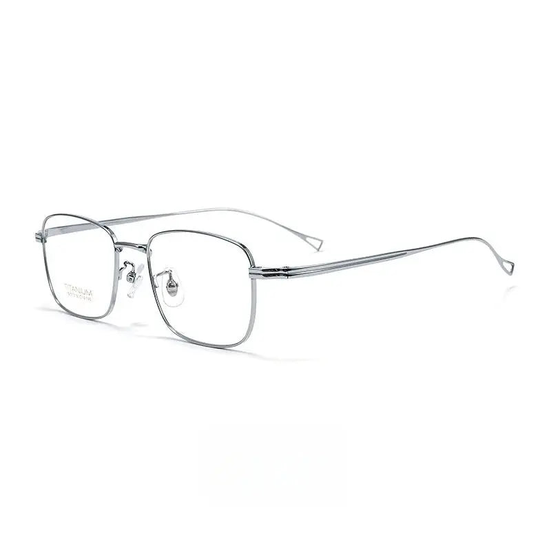 Men's Square Full Rim Titanium Prescription Glasses Y181113 — view 8 | Rx Spectacle