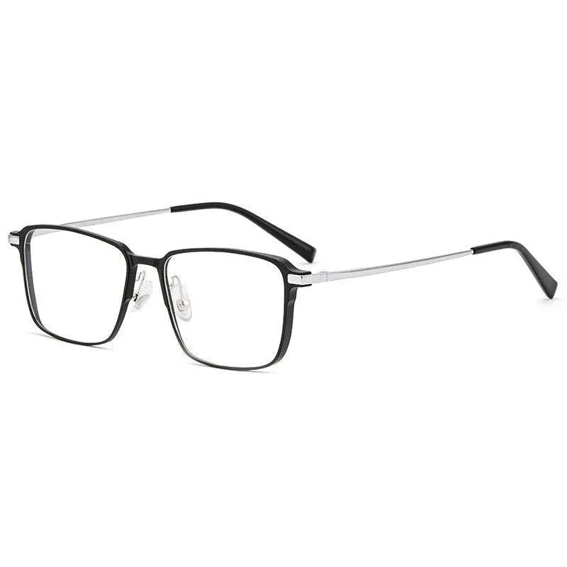 Men's Square Full Rim Titanium Prescription Glasses L5058 — view 7 | Rx Spectacle