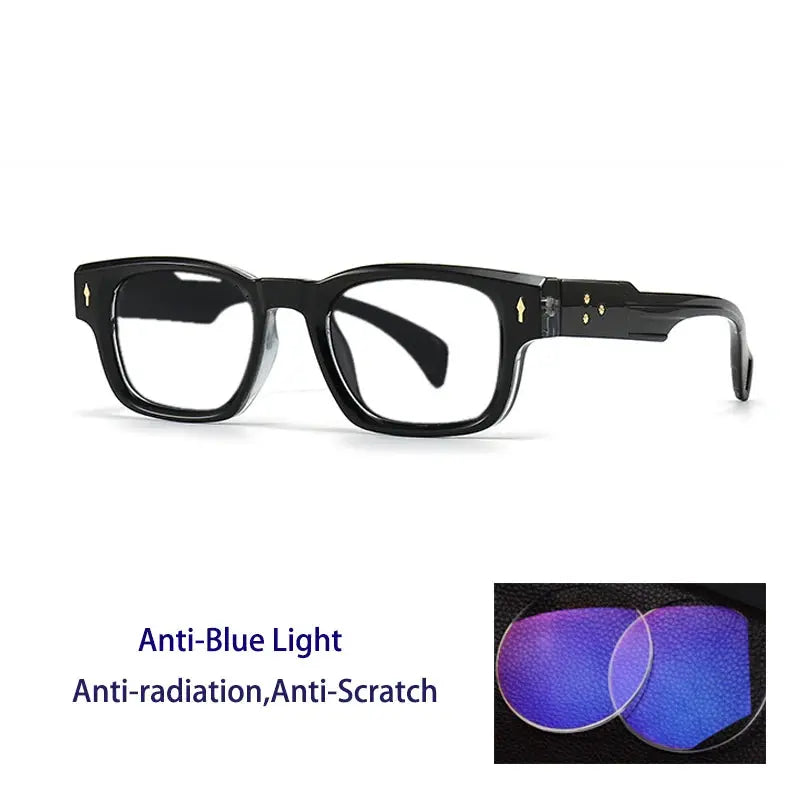 Unisex Rectangular Full Rim Acetate Prescription Glasses 341000 — view 7 | Rx Spectacle
