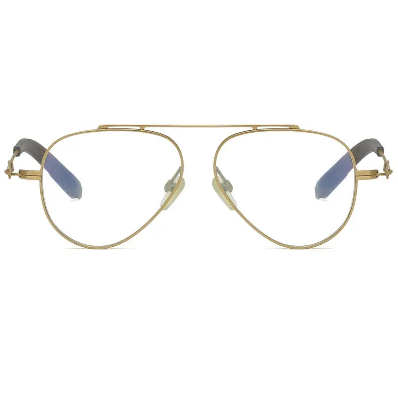 Men's Oval Full Rim Titanium Oversized Prescription Glasses 41102 — view 6 | Rx Spectacle