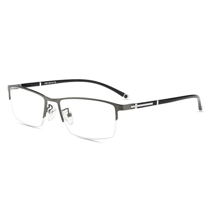 Unisex Square Full Rim Titanium Prescription Glasses 456235 — view 8 | Rx Spectacle