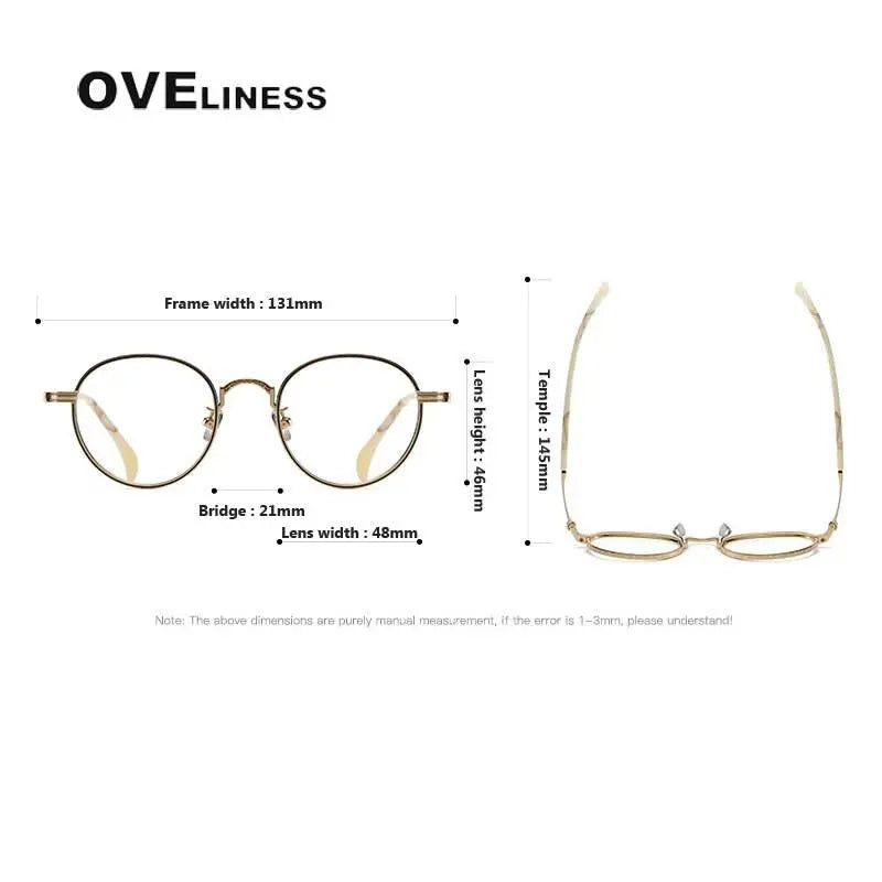Unisex Round Full Rim Titanium Prescription Glasses 80862 — view 10 | Rx Spectacle