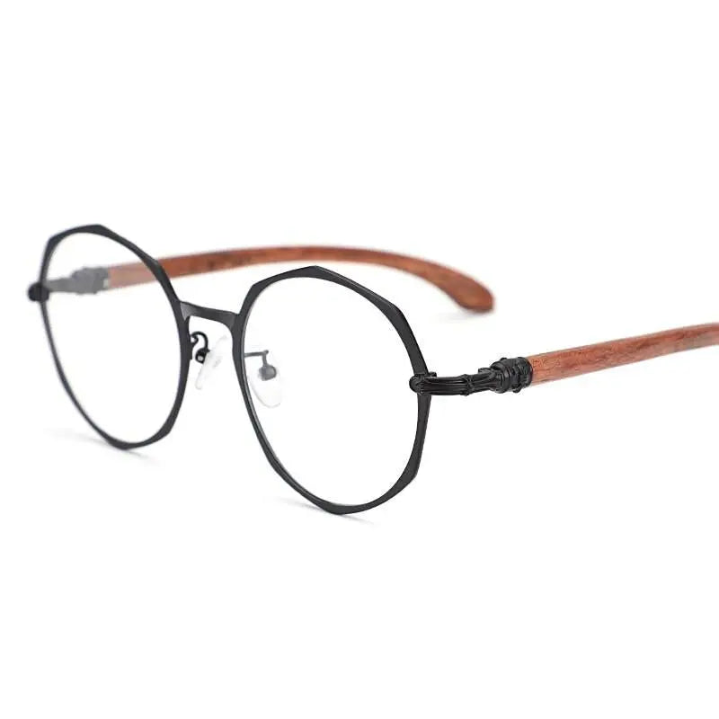 Unisex Polygon Full Rim Titanium Prescription Glasses — view 2 | Rx Spectacle