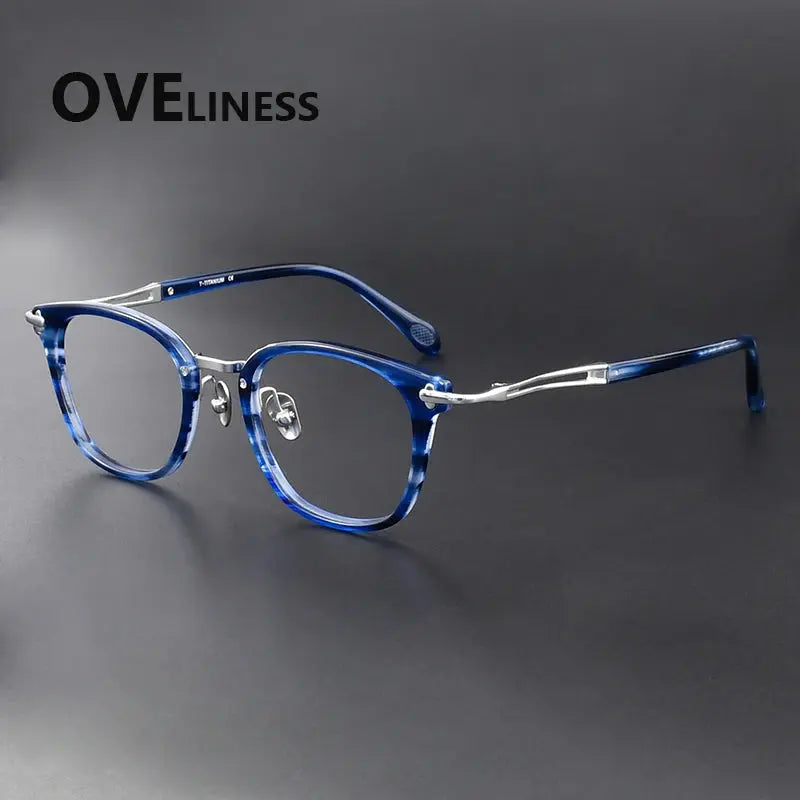 Unisex Oval Full Rim Titanium Prescription Glasses 369143 — view 6 | Rx Spectacle