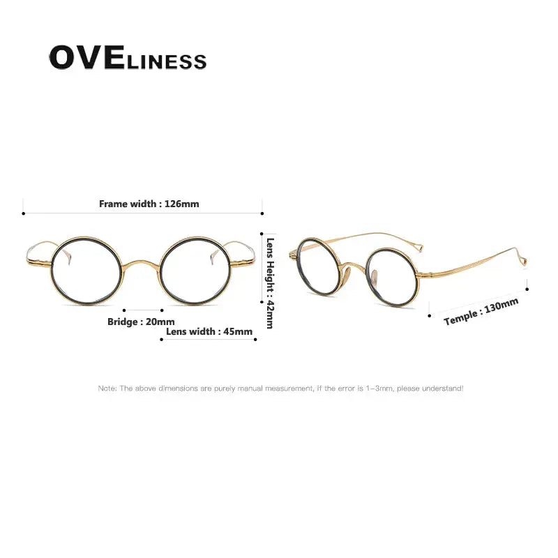 Women's Round Full Rim Titanium Prescription Glasses 369123 — view 2 | Rx Spectacle