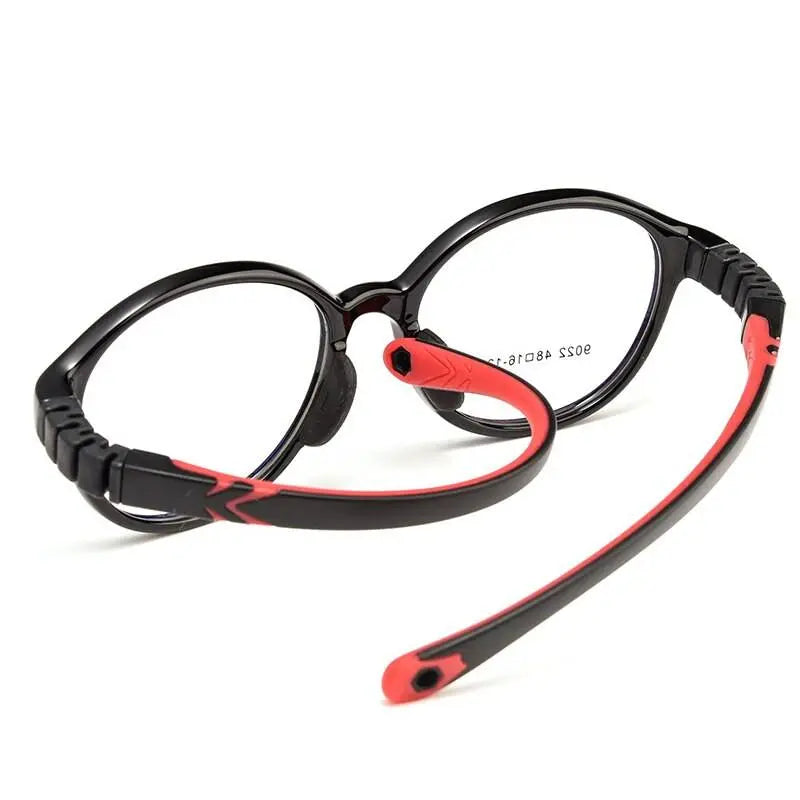Unisex Round Full Rim TR90 Prescription Glasses 9022et — view 10 | Rx Spectacle
