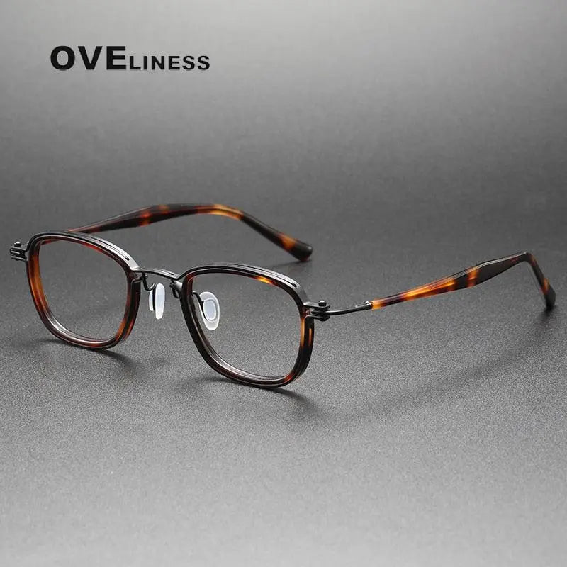 Unisex Round Full Rim Titanium Prescription Glasses 5861 — view 4 | Rx Spectacle