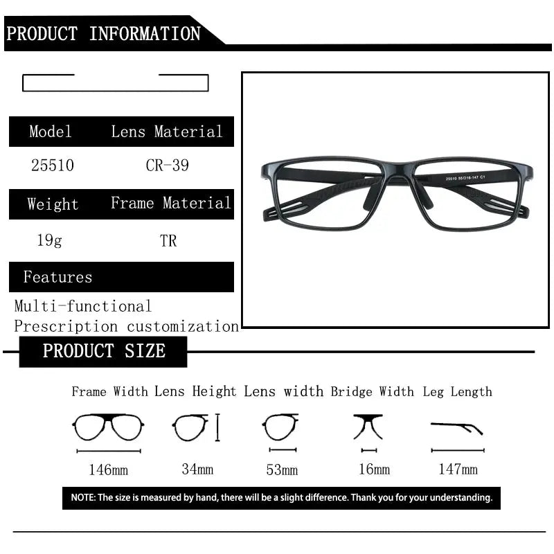 Unisex Square Full Rim TR90 Reading Glasses 725510 — view 2 | Rx Spectacle