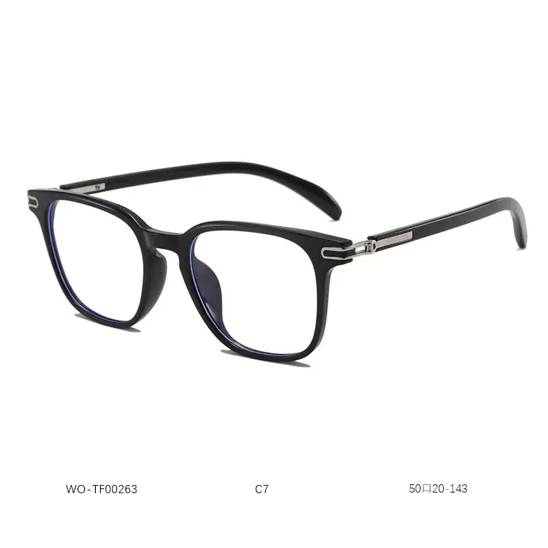 Women's Square Full Rim Titanium Prescription Glasses 90 — view 7 | Rx Spectacle