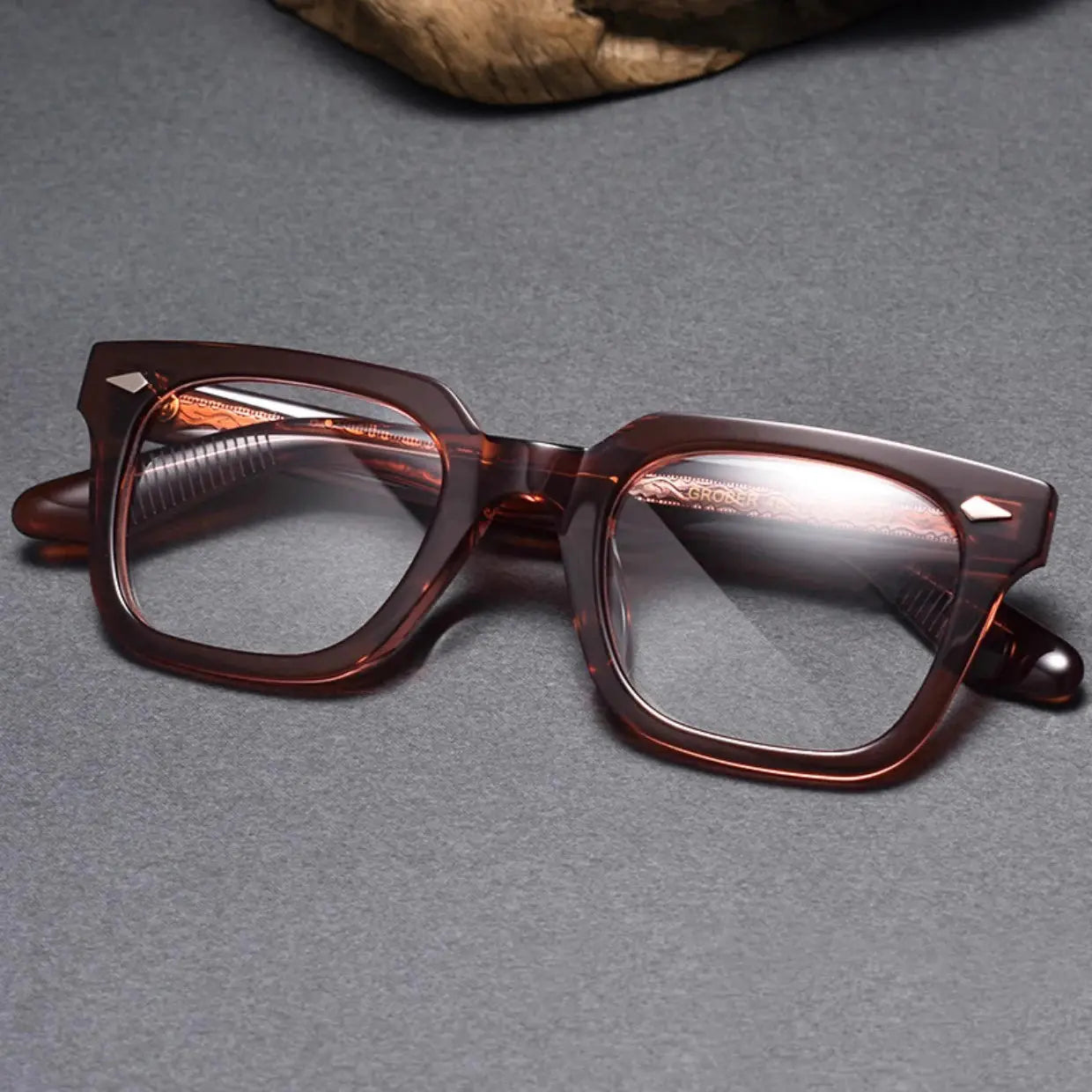 Unisex Browline Full Rim Acetate Prescription Glasses 48140 — view 1 | Rx Spectacle