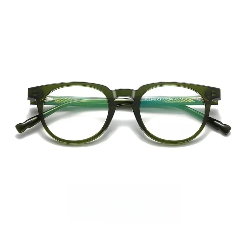 Women's Round Full Rim Acetate Prescription Glasses 622245 — view 3 | Rx Spectacle