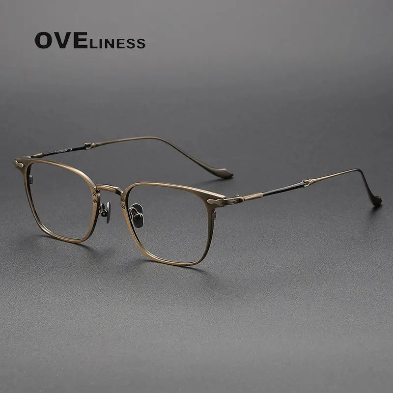 Unisex Square Full Rim Titanium Prescription Glasses 323135 — view 5 | Rx Spectacle