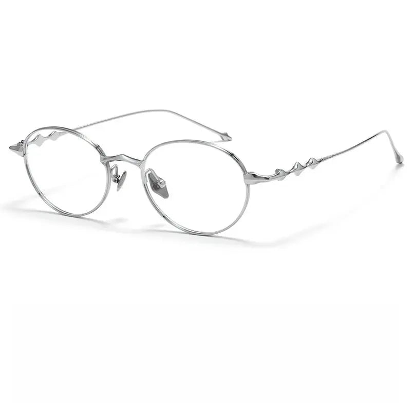 Unisex Round Full Rim Titanium Prescription Glasses 20852 — view 4 | Rx Spectacle