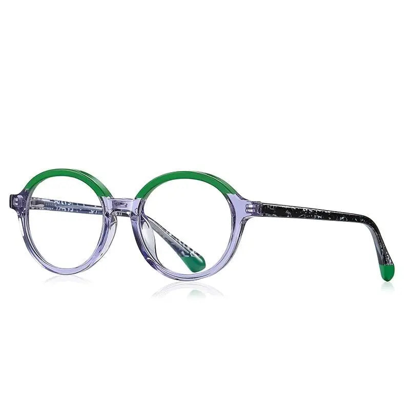 Unisex Round Full Rim TR90 Prescription Glasses 20214 — view 9 | Rx Spectacle