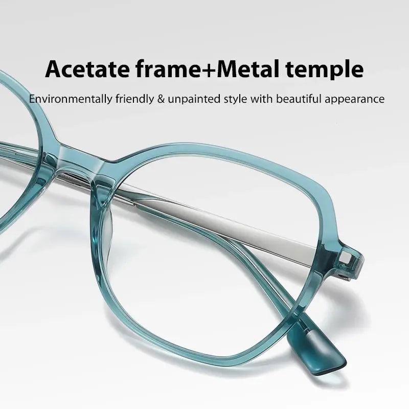 Women's Square Full Rim Acetate Prescription Glasses 9225 — view 2 | Rx Spectacle