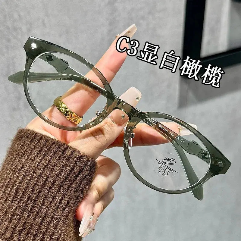 Women's Round Full Rim Titanium Prescription Glasses 33002 — view 7 | Rx Spectacle
