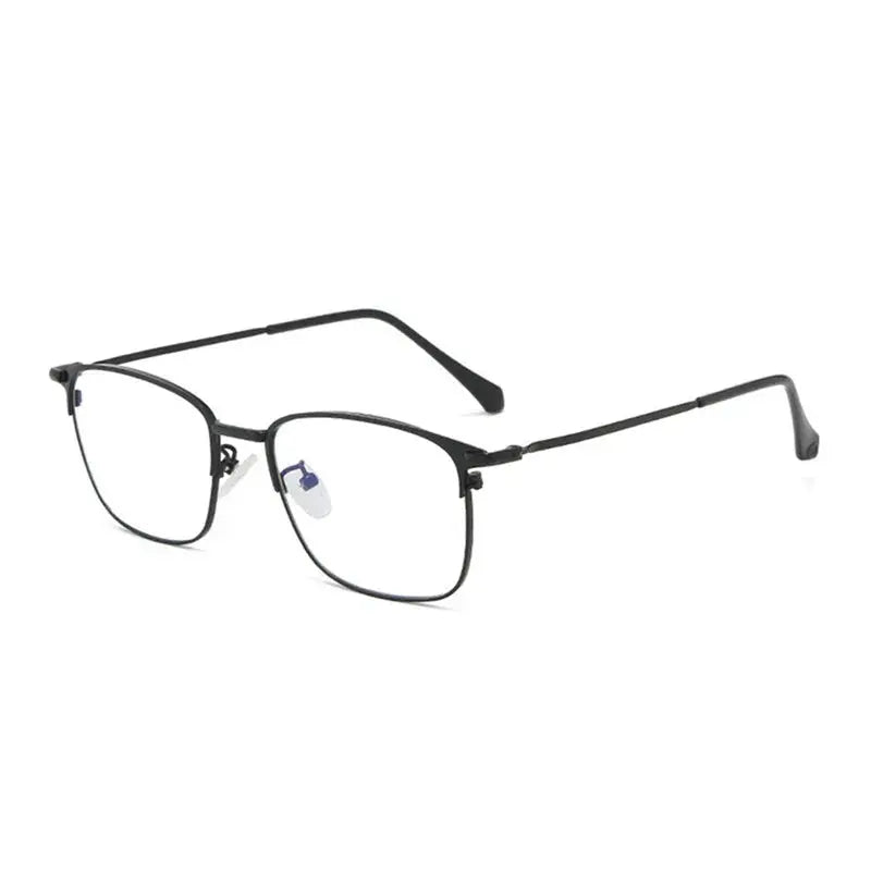 Unisex Square Full Rim Stainless Steel Reading Glasses 101905 — view 4 | Rx Spectacle