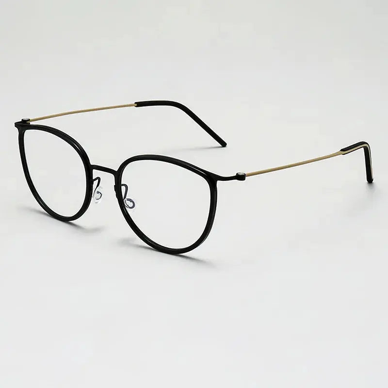 Women's Cat Eye Full Rim Titanium Prescription Glasses 635843 — view 5 | Rx Spectacle